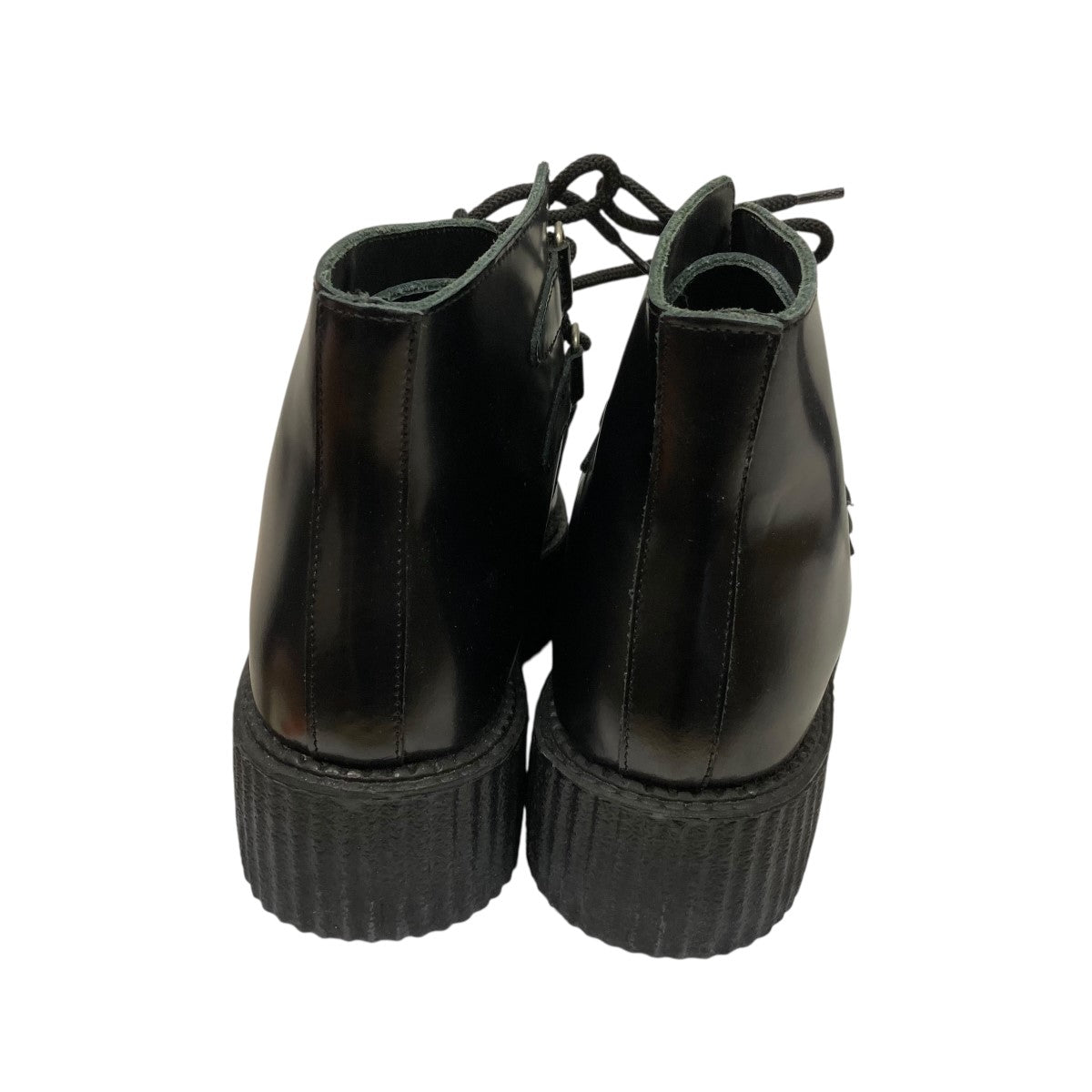 BLACK LEATHER BOOTS WITH METAL PLATESメタルプレートブーツ