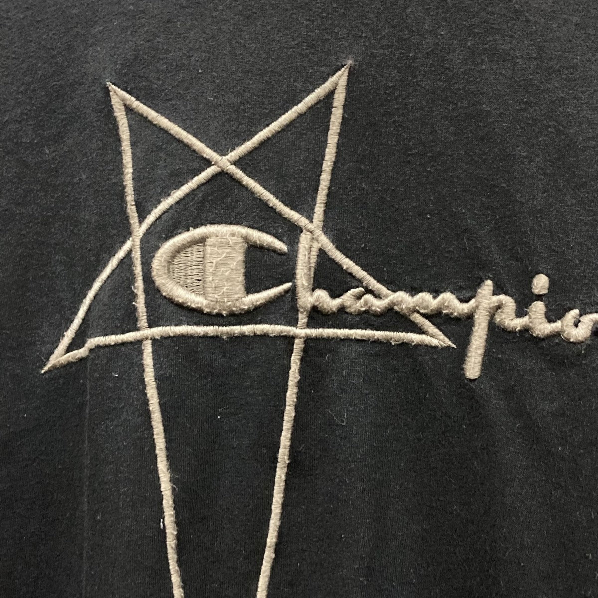 RICK OWENS×Champion Tommy T-Shirt Croppedフロントロゴ刺繍クロップドTシャツCM01D9404-CHJER 古着・中古-5枚目のアイテム画像