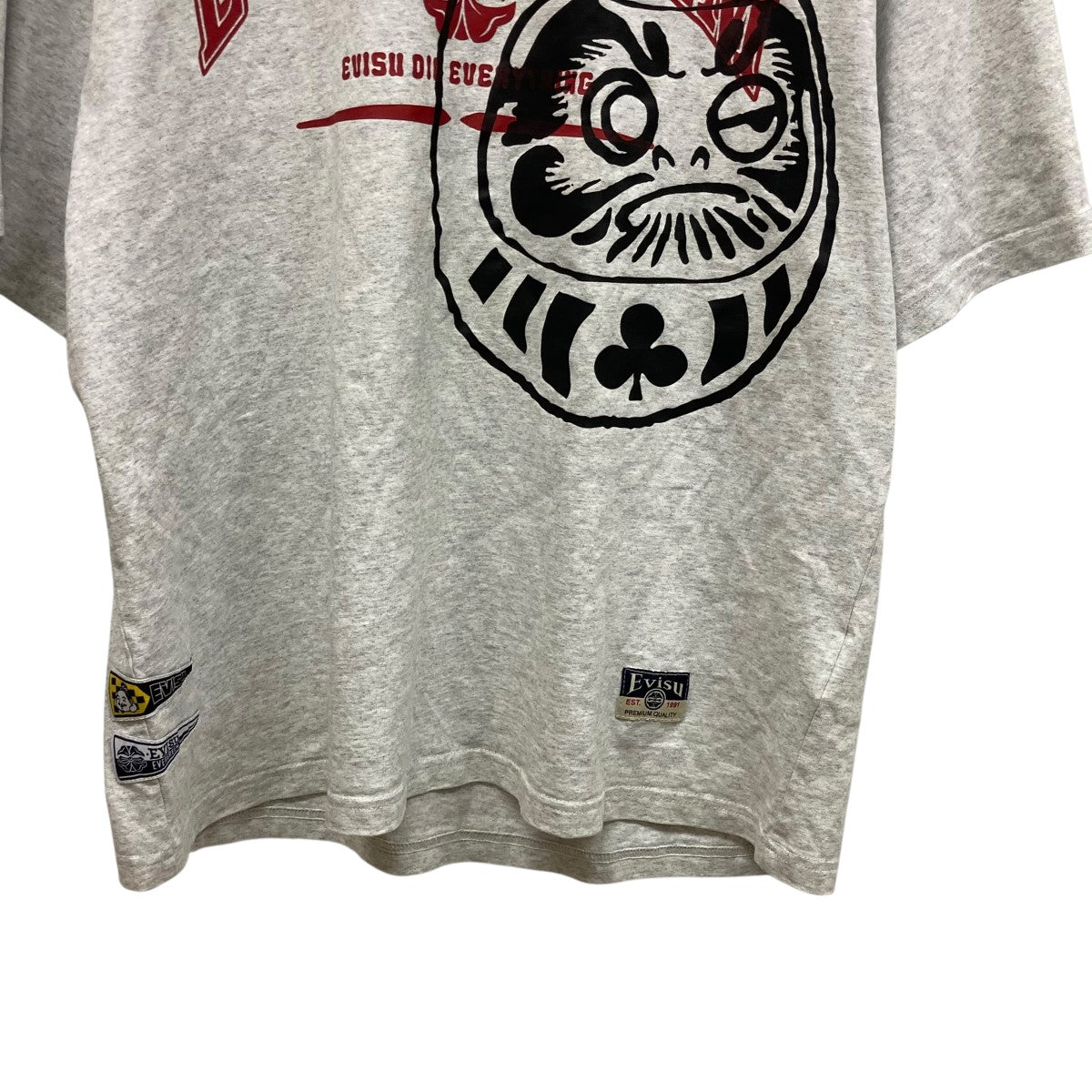 【EVISU】ダイヤモンド ダルマ プリント Tシャツ コットン EVISU】ダイヤモンド ダルマ プリント Tシャツ コットン (EVISU