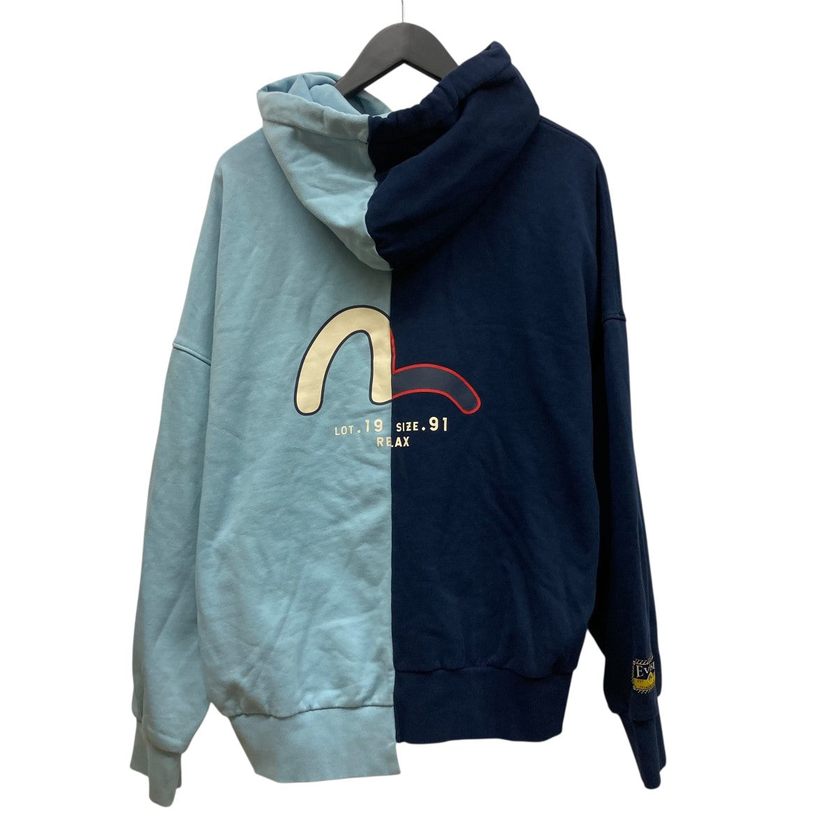 EVISU フーディー　パーカー EVISU(エヴィス) フーデッドパーカ― スカイブルー×ネイビー