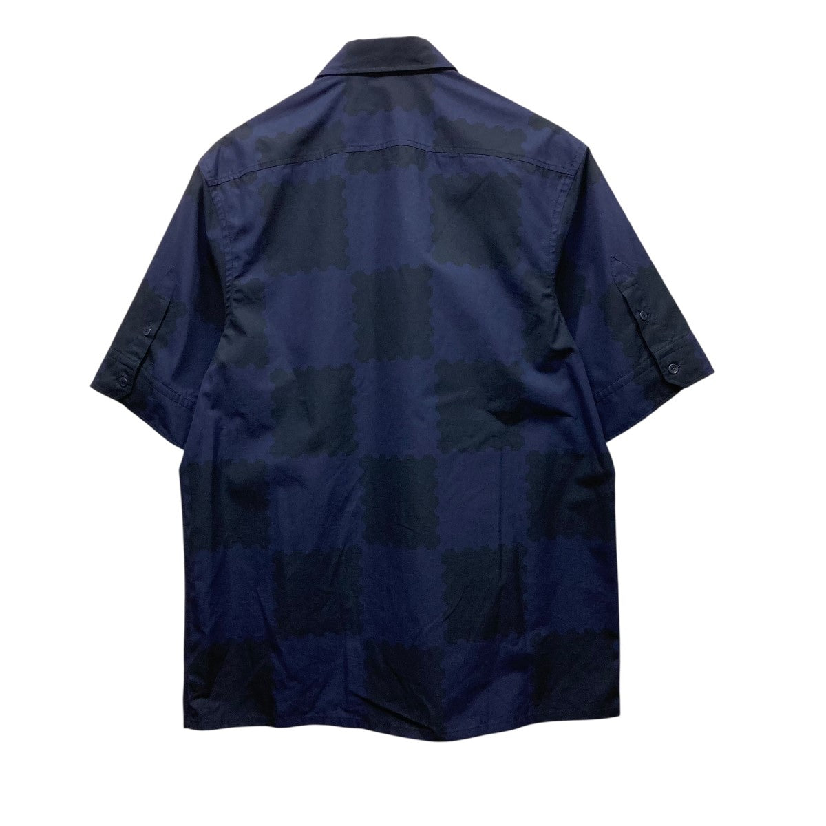 22SS LV × NIGO ニゴ ダミエ 総柄 半袖シャツ ネイビー 未使用品 22SS LV × NIGO ニゴ ダミエ 総柄 半袖シャツ ネイビー 未使用品