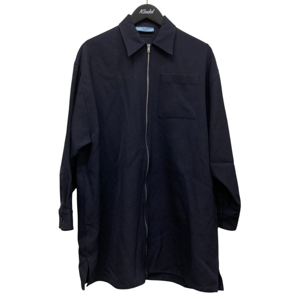PRADA(プラダ) ジップアップシャツP498F P498F ネイビー サイズ 36