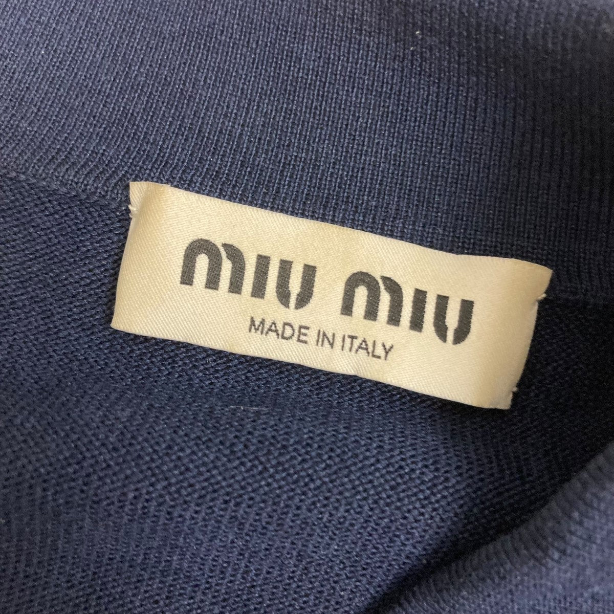 MIU MIU(ミュウミュウ) ニットポロシャツMML677 MML677 ネイビー