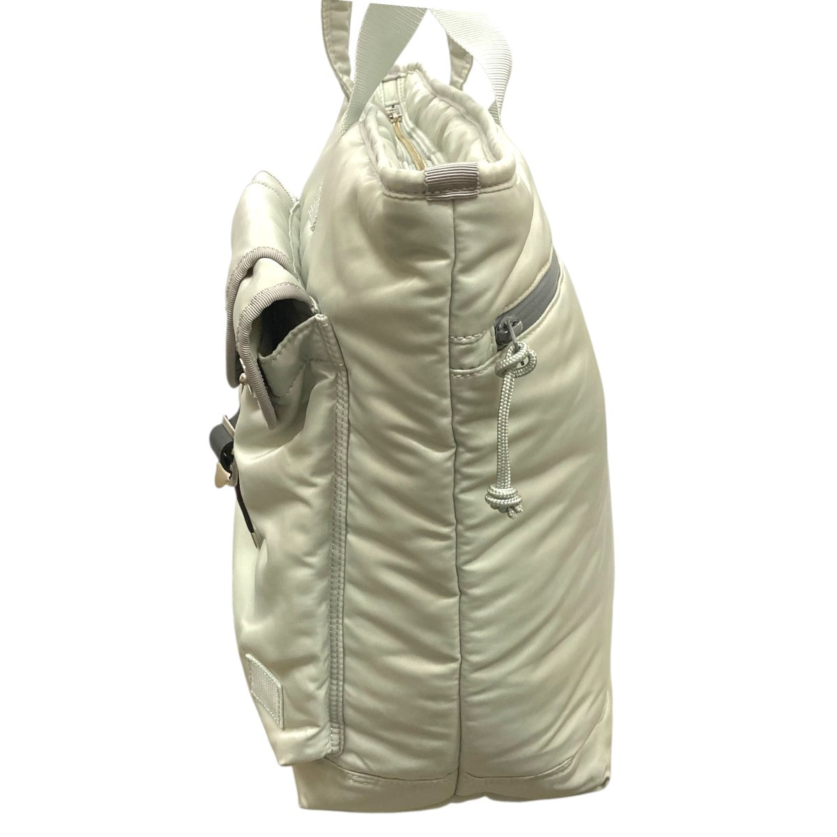 ★(中古美品)SACAI×Porterナイロン トートバッグ★ sacai×PORTER ナイロントートバッグ ライトグリーン サイズ