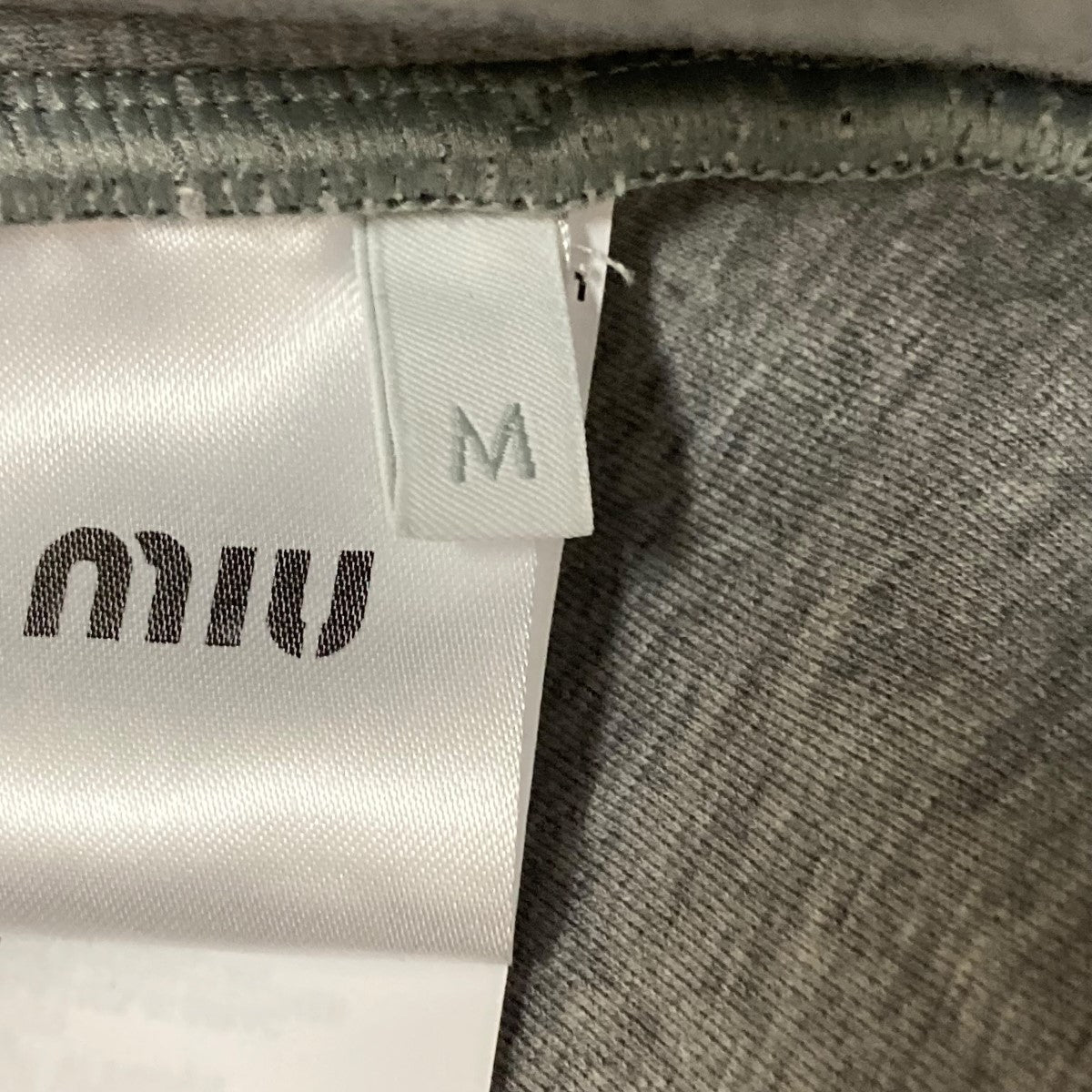 MIU MIU(ミュウミュウ) 23AWロゴ刺しゅうコットンフーディー