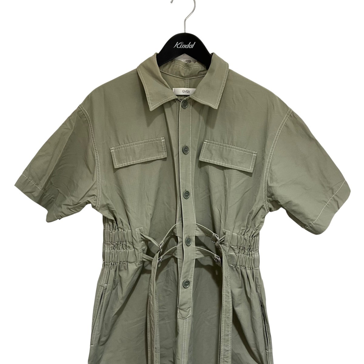 ベルテッド半袖ジャンプスーツGV2011012