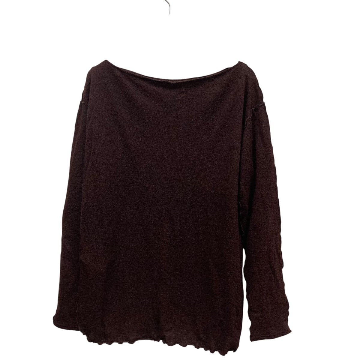 AMERI(アメリ) FLUFFY SHEER TOPシアーボートネックニット