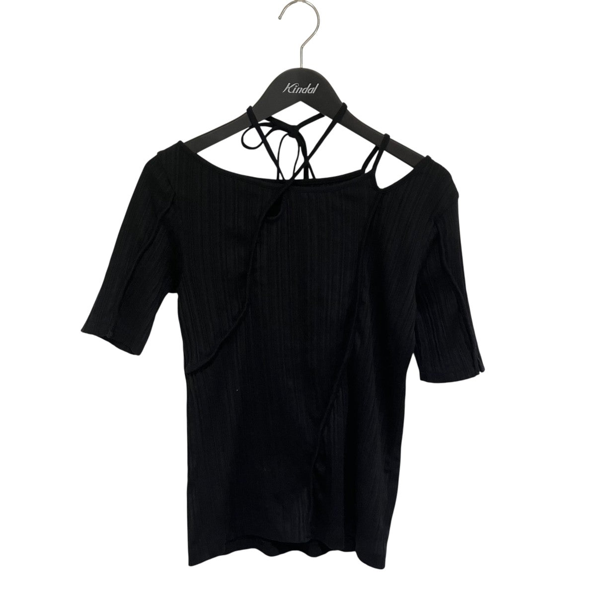 ランダムリブハーフスリーブカットソー162320013