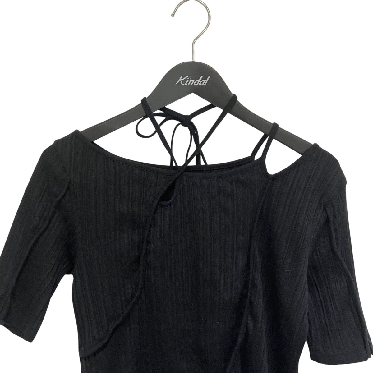 ランダムリブハーフスリーブカットソー162320013