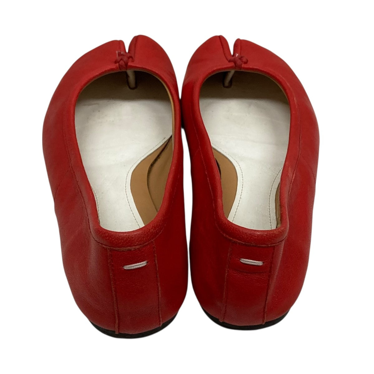 maison margiela 足袋　バレエ　36 1/2  赤 美品】メゾン マルジェラ 足袋パンプス フラット シューズ タビ