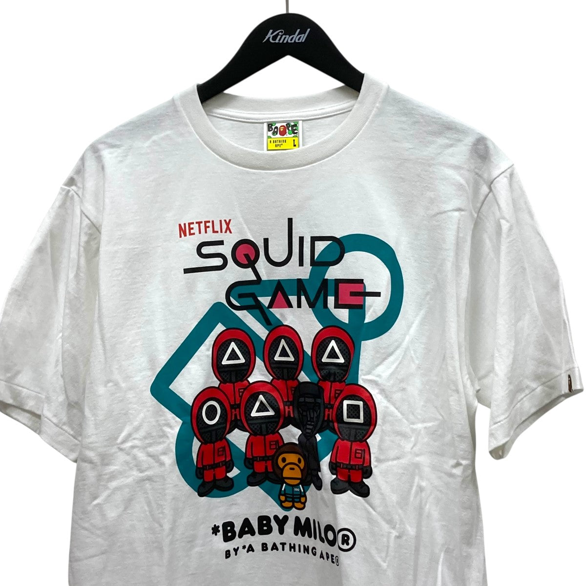 A BATHING APE×Squid Game Baby Milo プリント半袖カットソー
