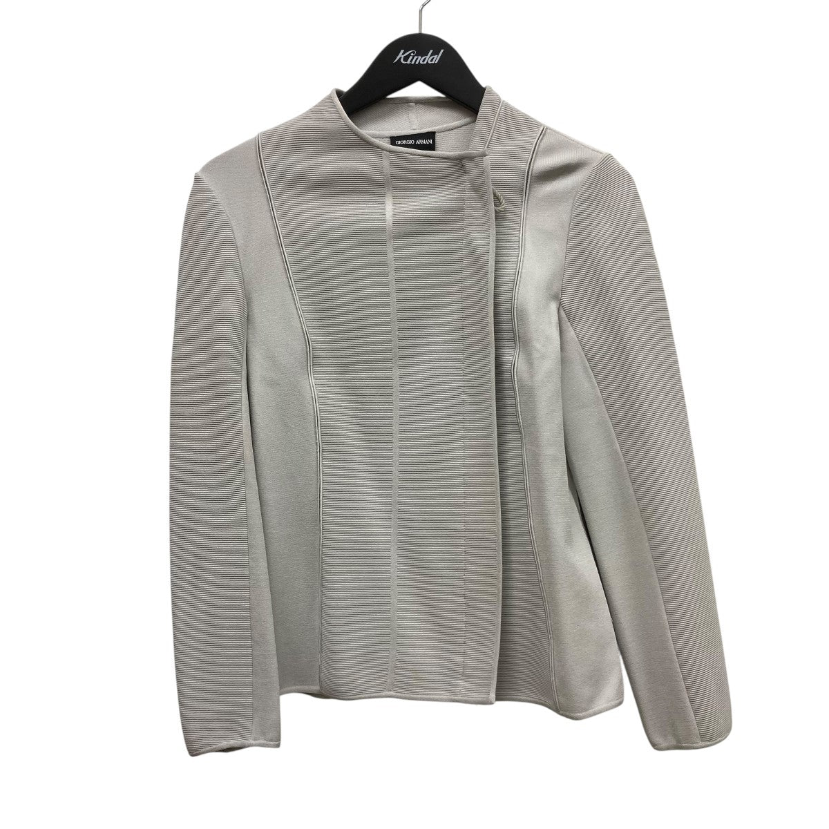 D321 ジョルジオアルマーニ レディース ノーカラージャケット 美品 2XL D321 ジョルジオアルマーニ レディース ノーカラージャケット 美