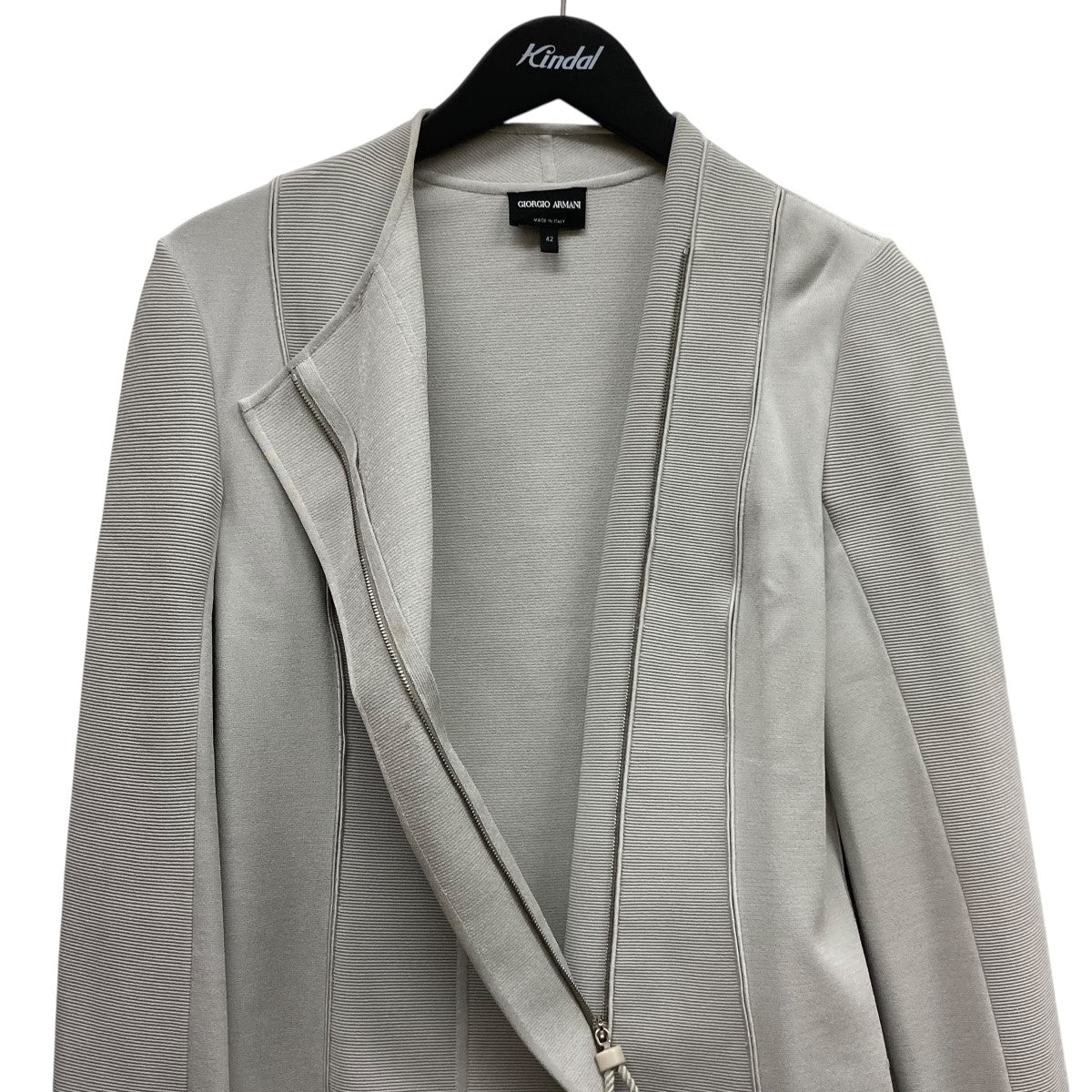 GIORGIO ARMANIジョルジオアルマーニ♪ノーカラージップジャケット GIORGIO ARMANI(ジョルジオ・アルマーニ) ノーカラージップ