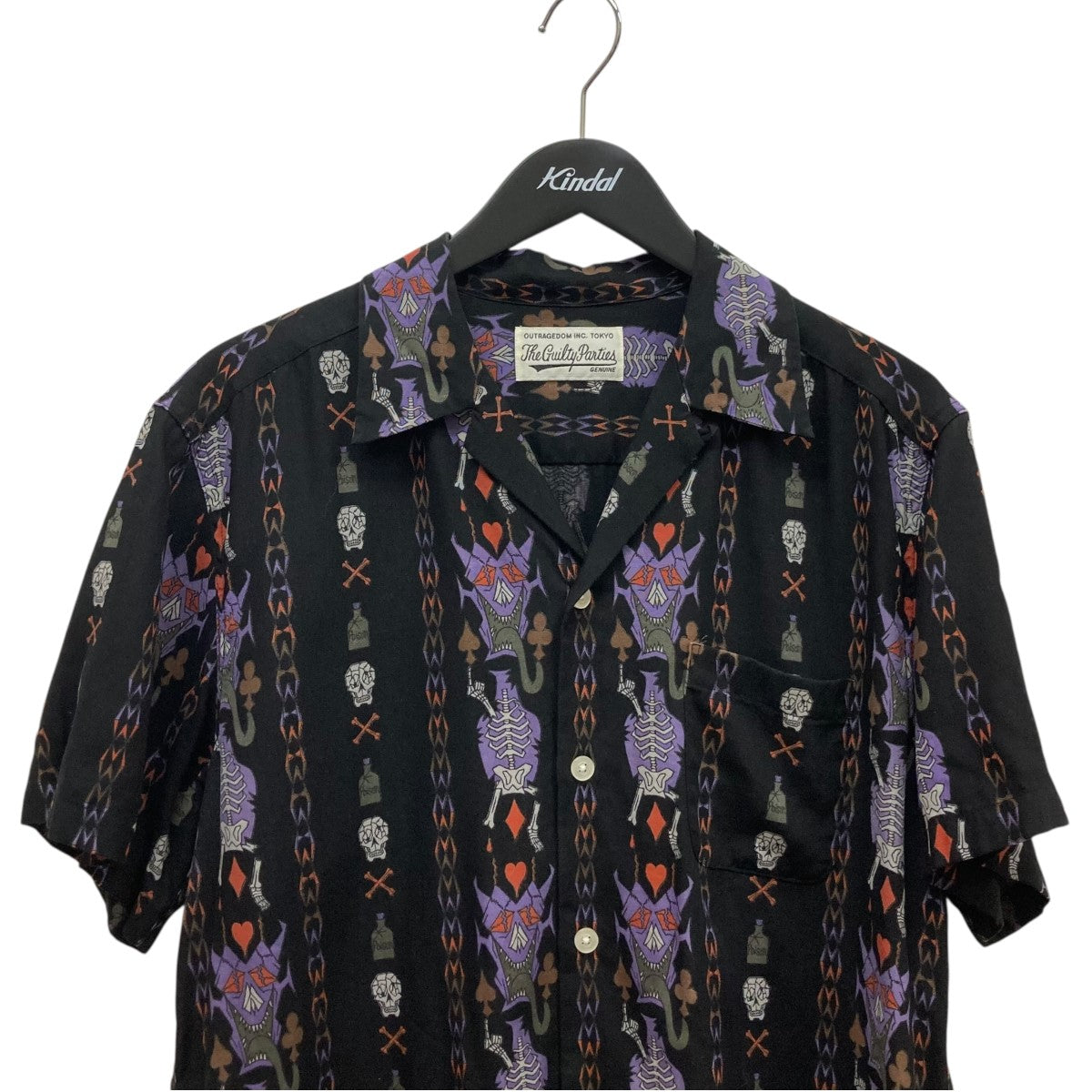 【希少デザイン】ワコマリア　襟ドット柄　オープンカラーシャツ　L WACKO MARIA(ワコマリア) / DOTS OPEN COLLAR SHIRT【BROWN