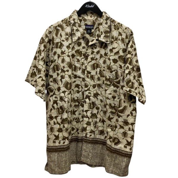パタゴニア　ベージュ　ジャケット　シャツ Patagonia(パタゴニア) 2002年製総柄プリントシャツ ベージュ サイズ L
