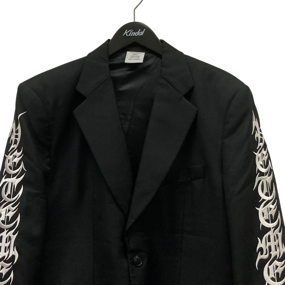 新品/ Vetements ヴェトモン ｘALPHAアルファUE52JA380N RACING LOGO BOMBER JKT ボンバー ジャケット S ネイビー メンズ