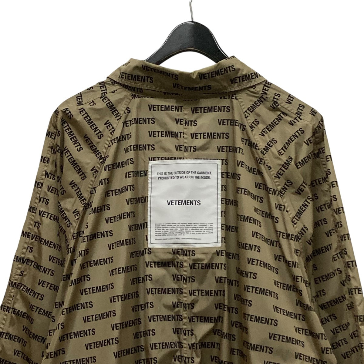 VETEMENTS レインコート ベージュ レインバイシクル モッズコート ベージュ(ベージュ)：ファッション