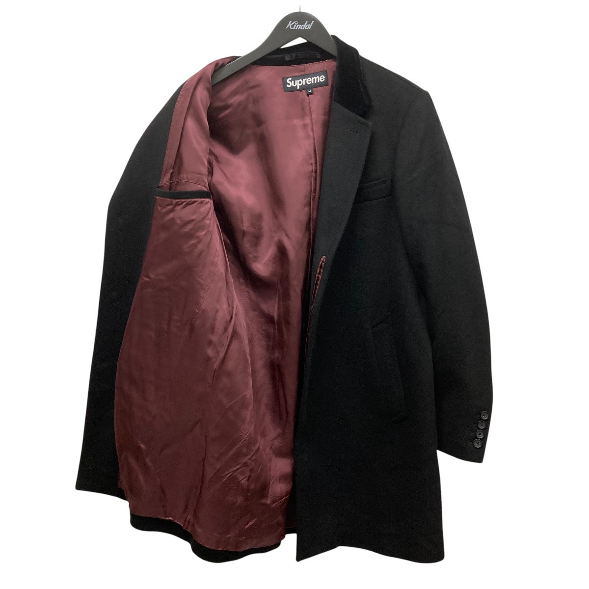 Supreme×LORO PIANA Chesterfield coatベロアチェスター