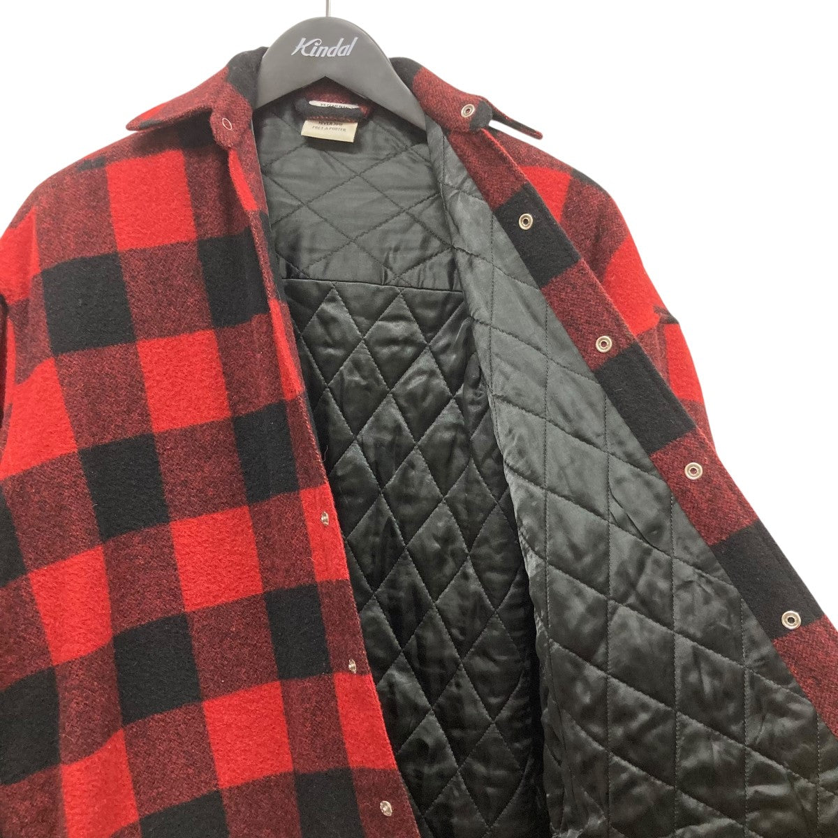 VETEMENTS 赤と黒のチェック フランネルジャケット VETEMENTS(ヴェトモン) オーバーサイズフランネルチェックシャツ