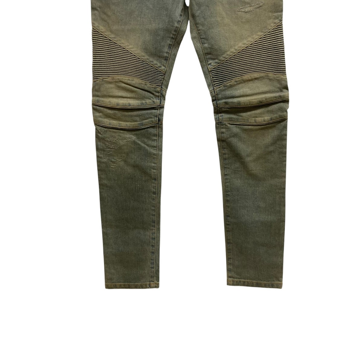 BALMAIN(バルマン) 蛇腹バイカーデニムパンツS5HT551C710V