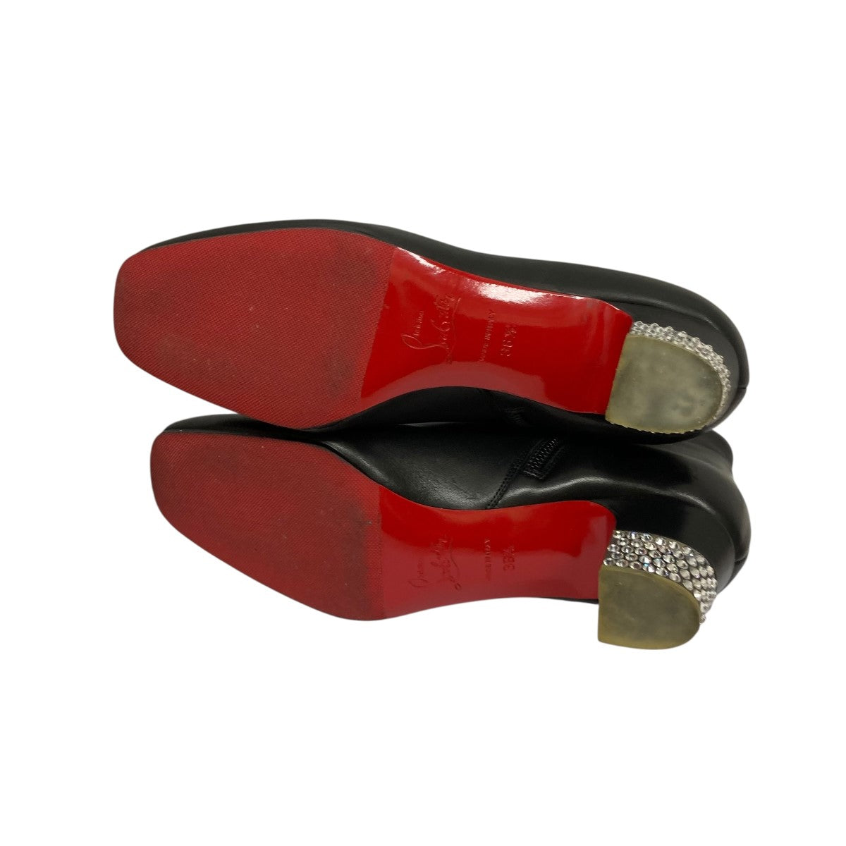 美品Christian Louboutin クリスチャンルブタン ショートブーツ Marchacroche ブラック カーフレザー - Shoes - Kids Unisex