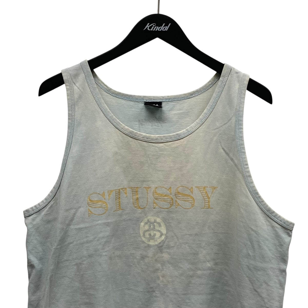 stussy(ステューシー) ロゴプリントタンクトップ スカイブルー