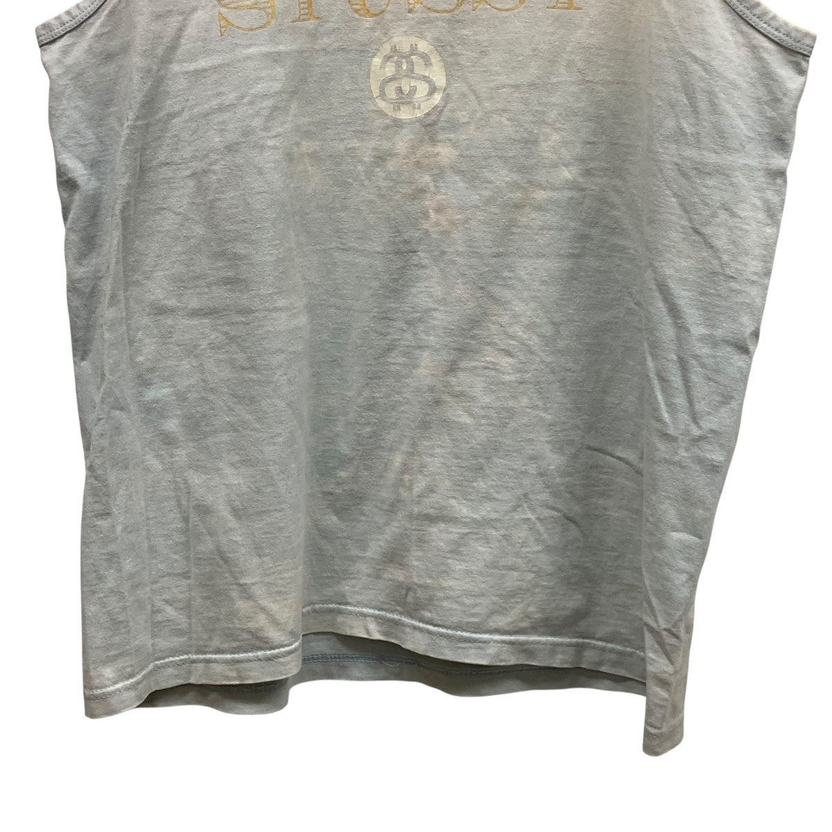 （中古）STUSSY タンクトップ Stussy ステューシー タンクトップ ロゴプリント メンズ 黒 M