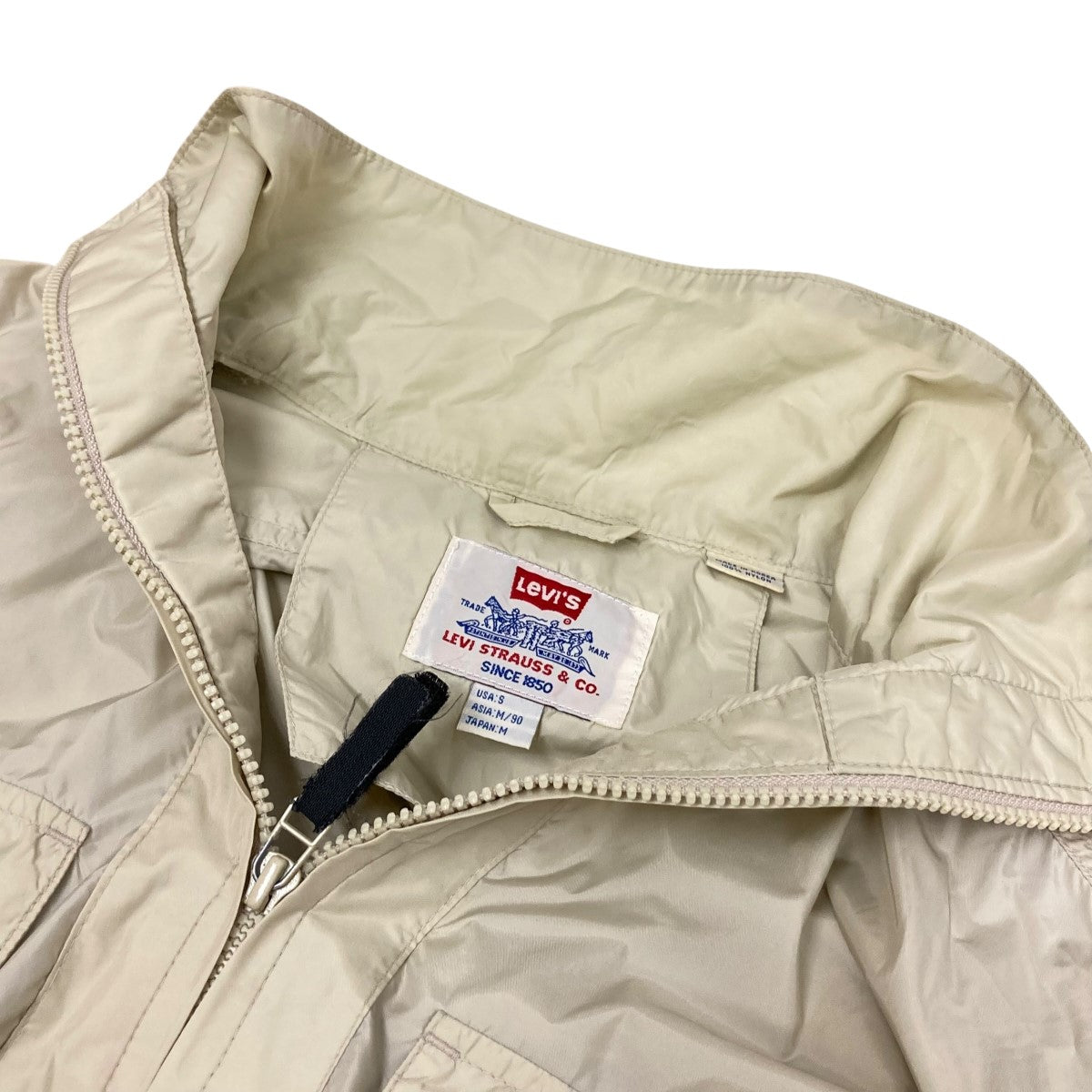 未使用品 キリン一番搾り STAFF フルジップ ナイロンジャケット 90s 白 未使用品 キリン一番搾り STAFF フルジップ ナイロンジャケット