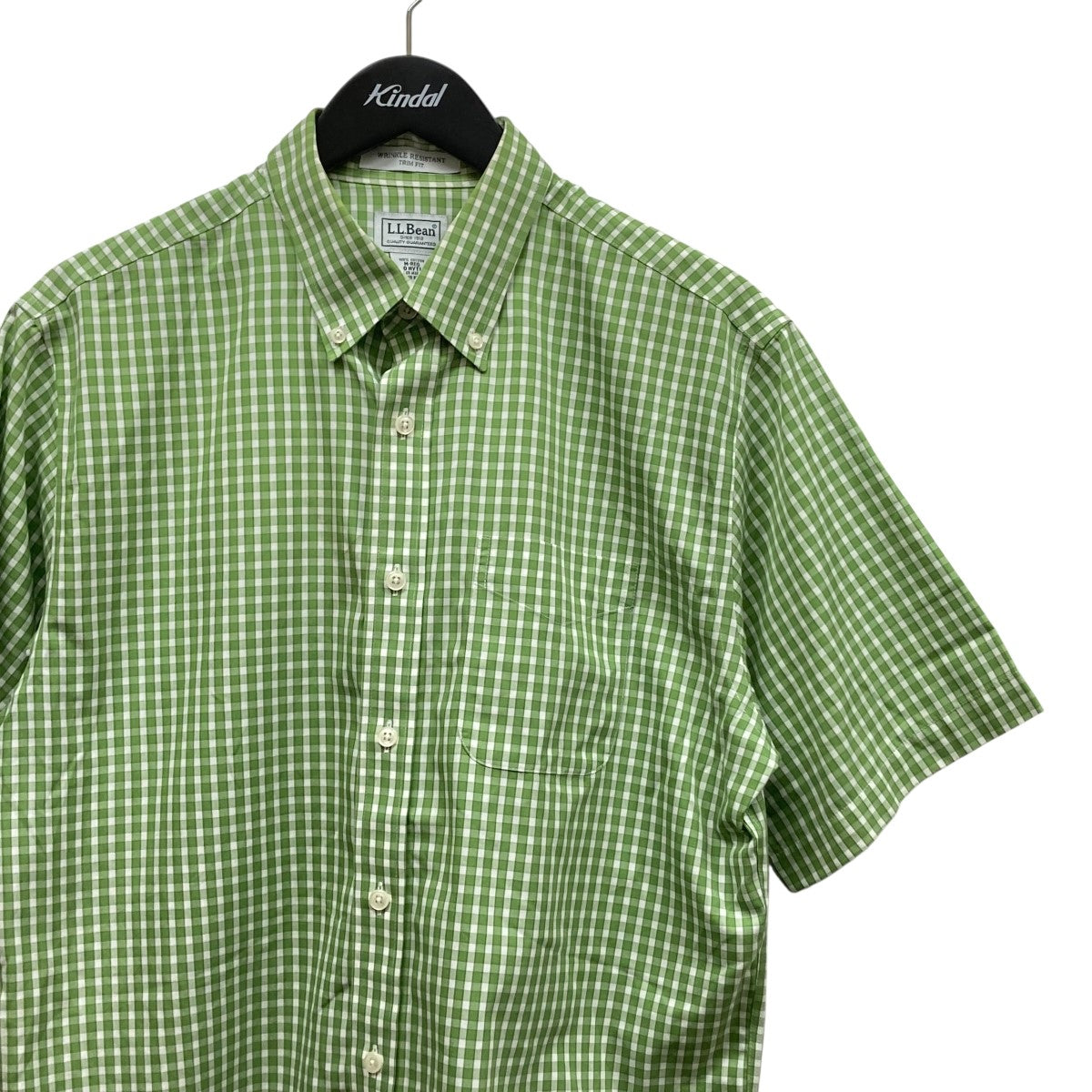 L．L．Bean(エルエルビーン) 半袖チェックシャツ グリーン