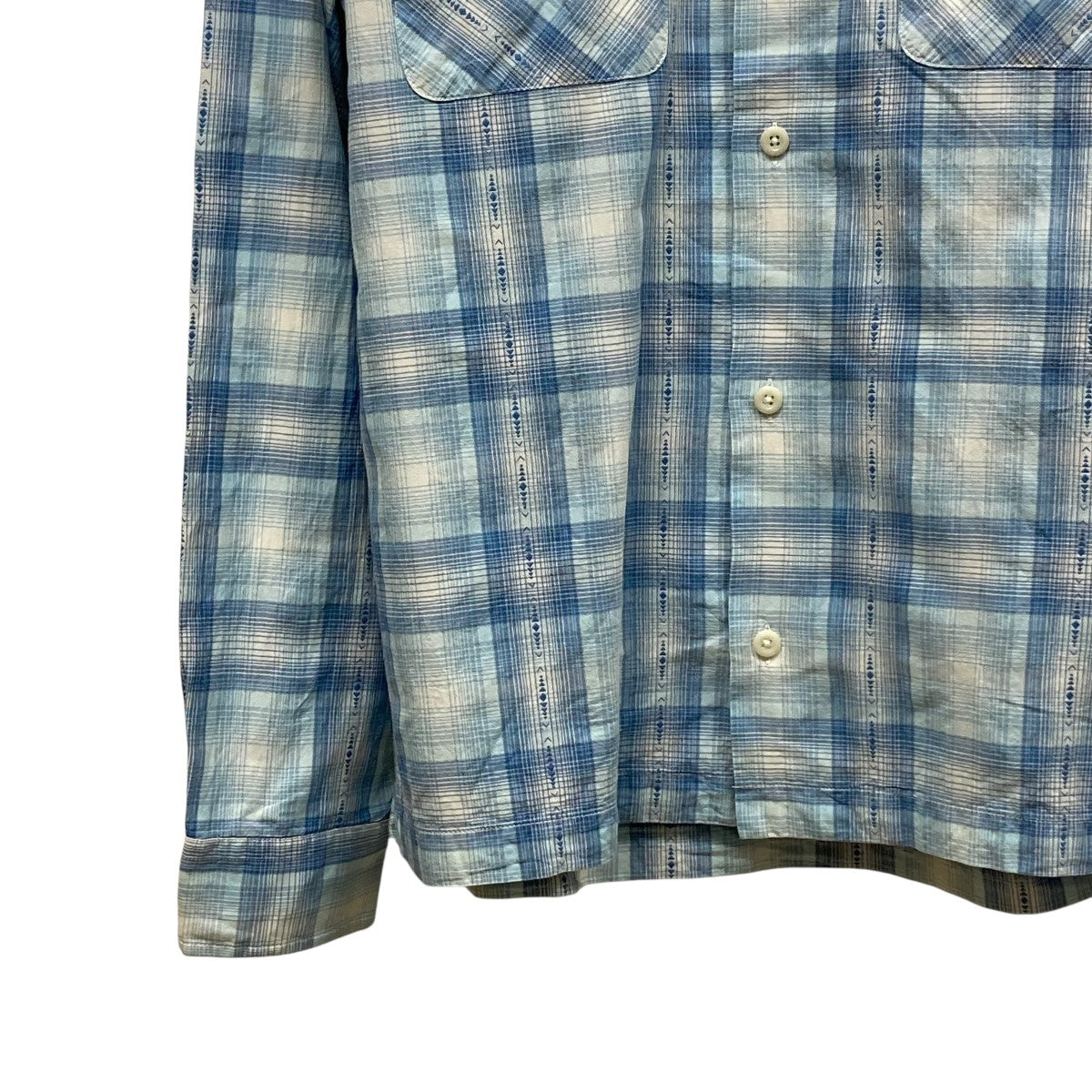 RRL(ダブルアールエル) チェック長袖オープンカラーシャツ