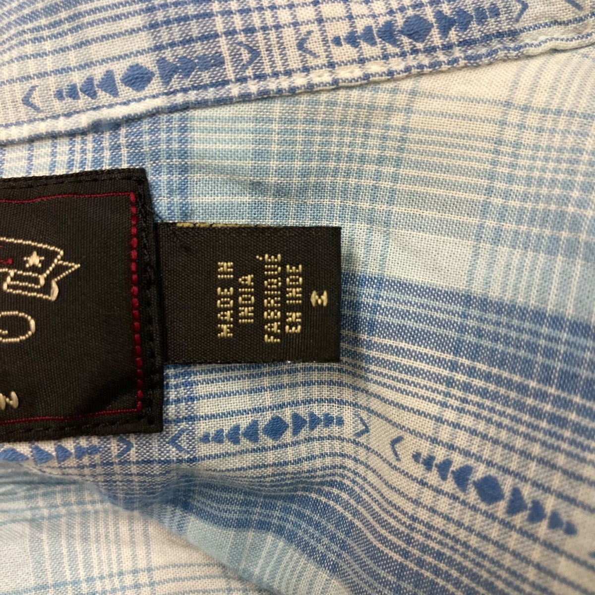 RRL(ダブルアールエル) チェック長袖オープンカラーシャツ782840764001