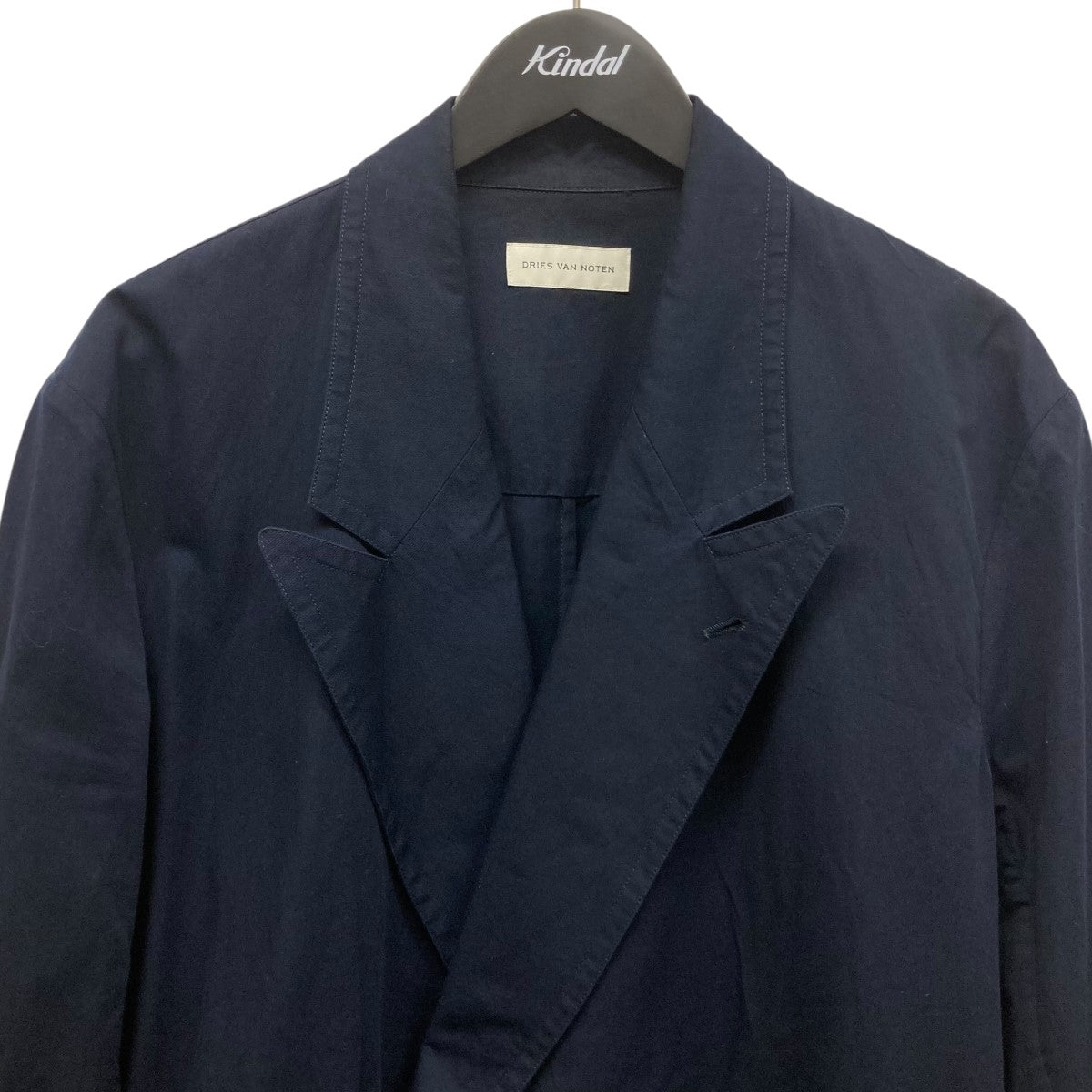DRIES VAN NOTEN 紺ブレ テーラードジャケット ベルト付き 46 DRIES VAN NOTEN(ドリスヴァンノッテン) テーラードジャケット