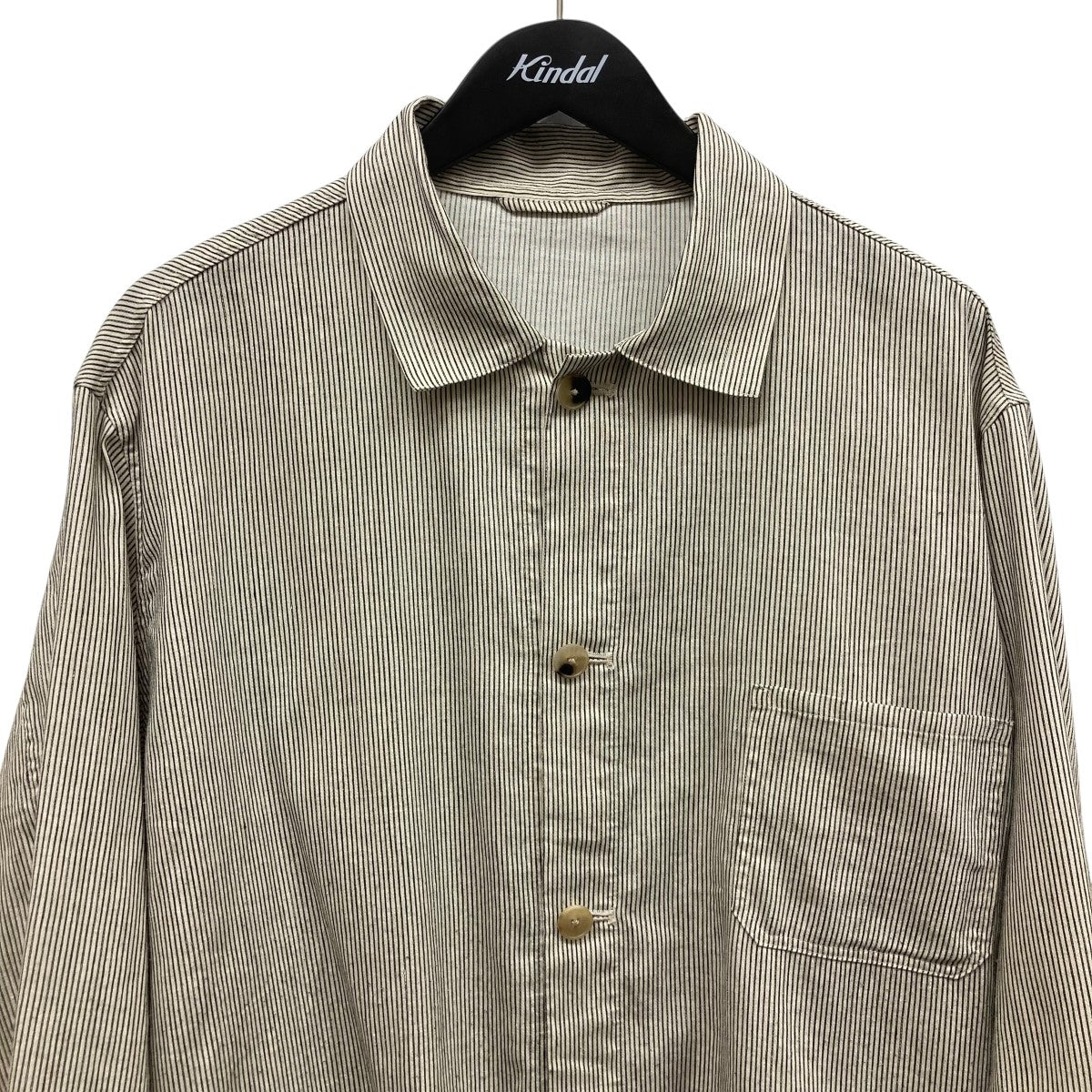 Kemit ストライプ シャツジャケット ハットモチーフ ジャカード ストライプ シャツ