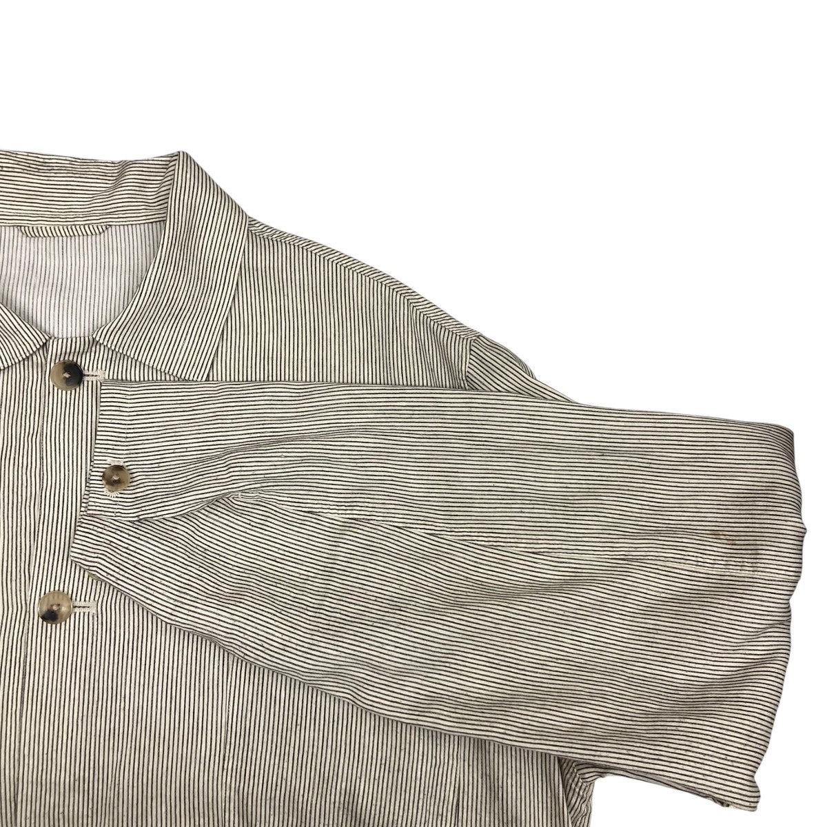 Heugn 25ss シャツジャケット HEUGN(ユーゲン) 25SS「EVON COVER ALL」ストライプシャツ