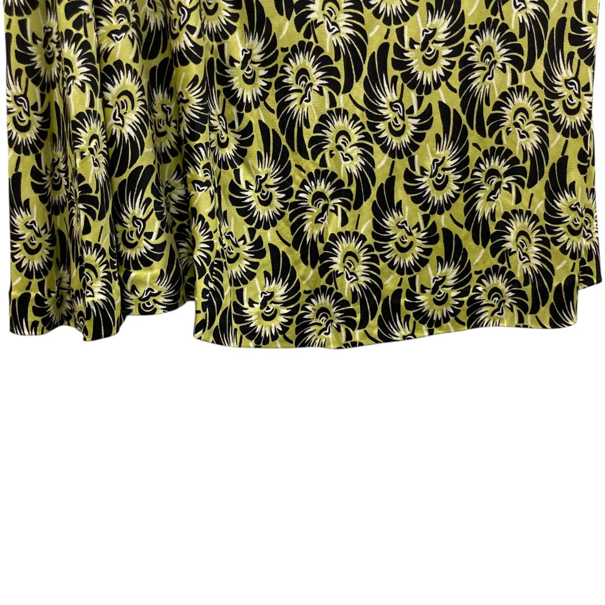 プラダ　花柄スカート　38サイズ PRADA(プラダ) 花柄シルクスカート31083 31083 イエロー サイズ