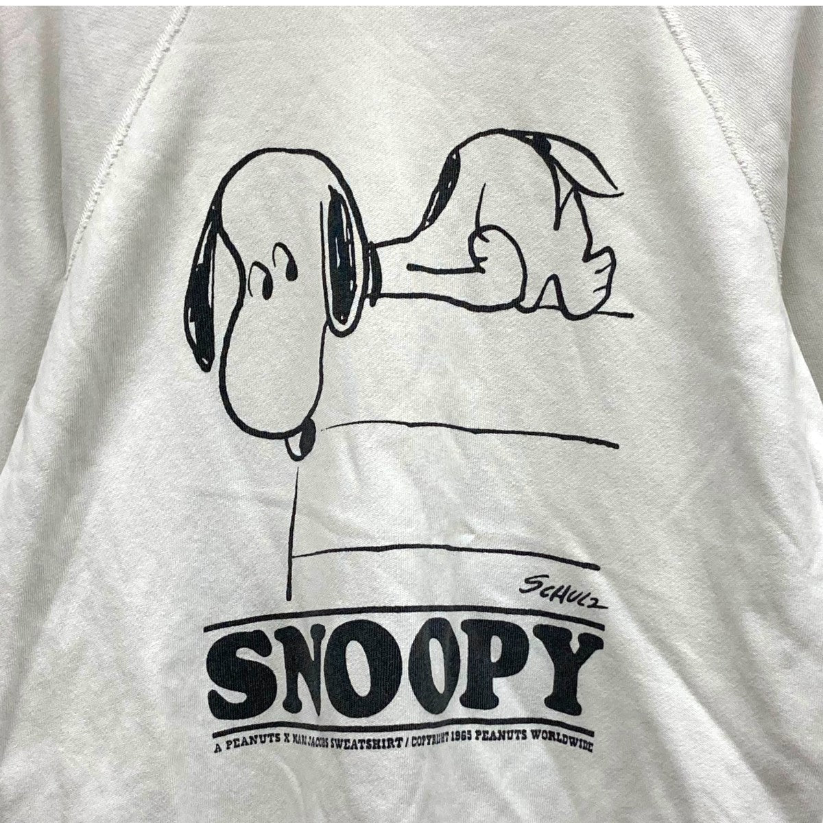MARC JACOBS PEANUTSコラボ　スエット XS MARC JACOBS×PEANUTS クルーネックスウェット ホワイト サイズ
