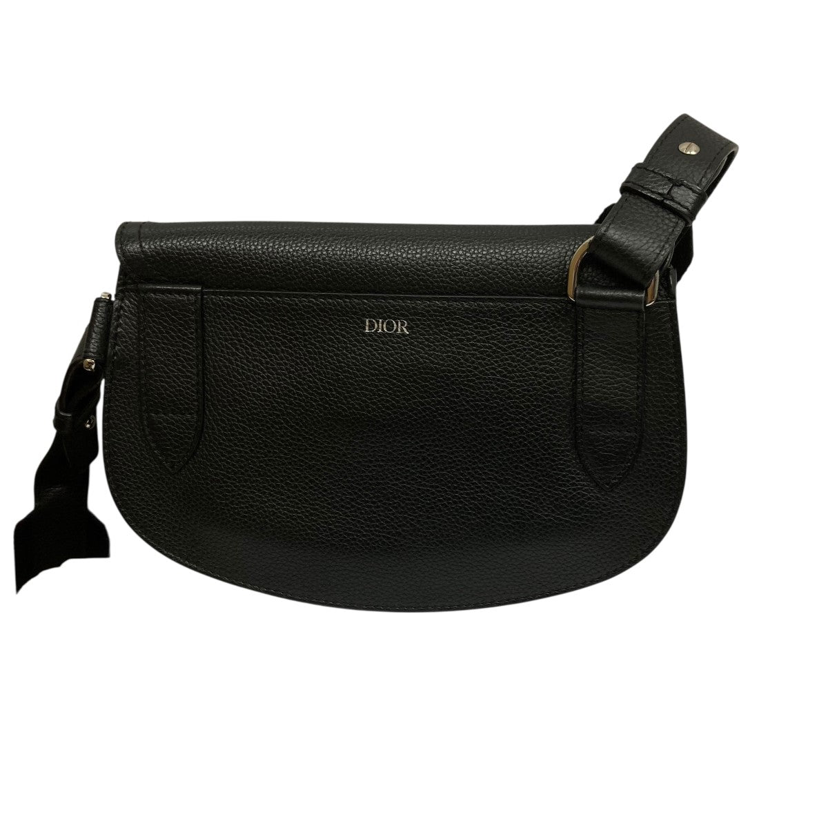 Christian Dior　黒レザーショルダーバッグ　希少品 クリスチャン・ディオール レディディオール ワンショルダー