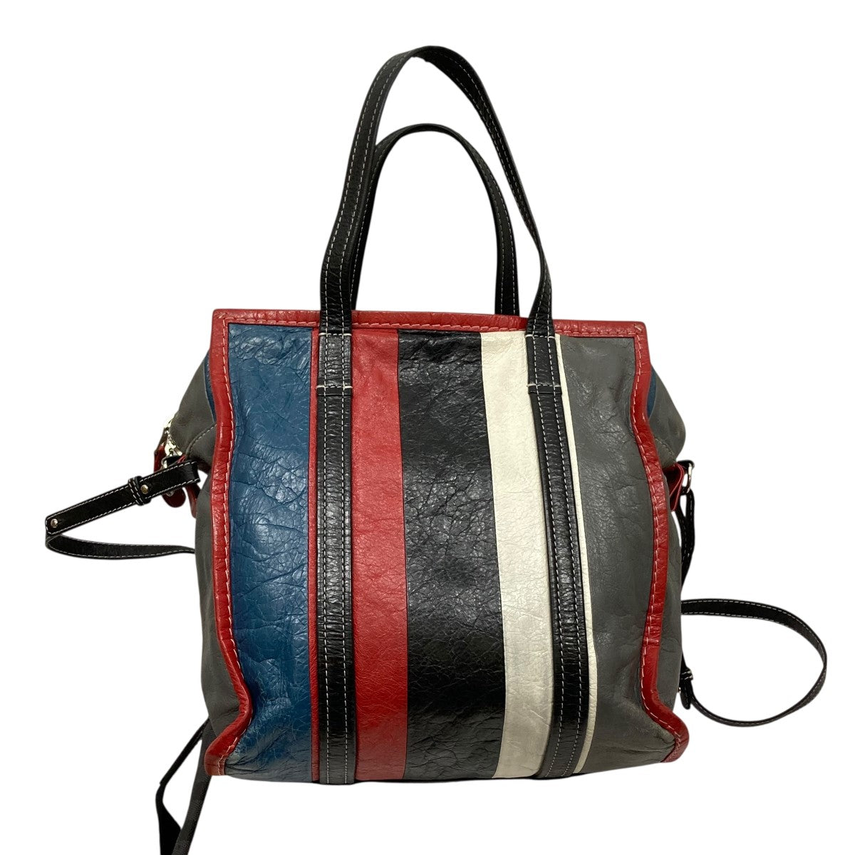 BALENCIAGA(バレンシアガ) BAZAR SHOPPERストライプトートバッグ
