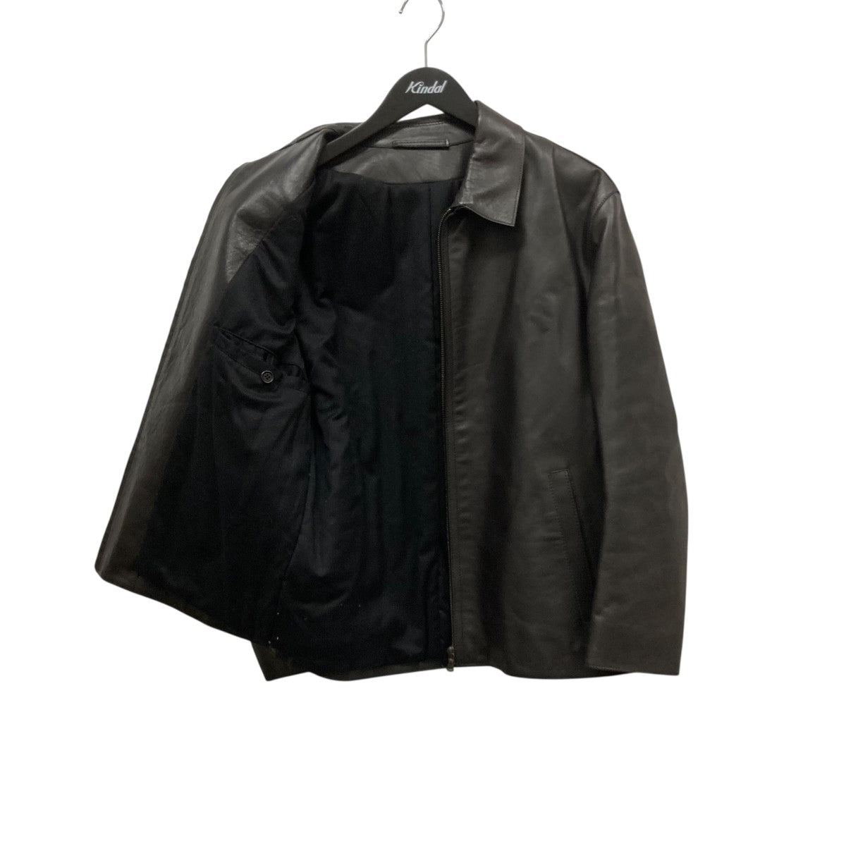 90s top mode レザージャケット LL ブラック 日本製 ジップアップ PRADA(プラダ) 90sレザージップアップジャケット ダークブラウン