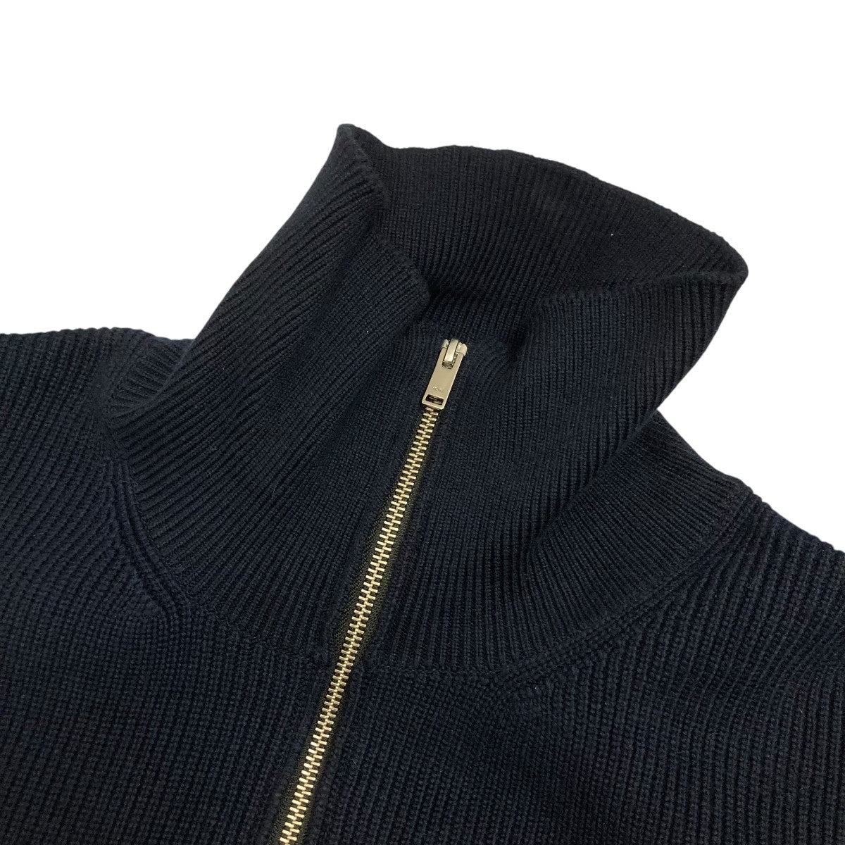 YOKE(ヨーク) 3 4 FRONT ZIP HIGHNECK RIB SWEATERジップニット