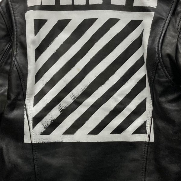 OFFWHITE(オフホワイト) 16AWダブルライダースジャケット ブラック