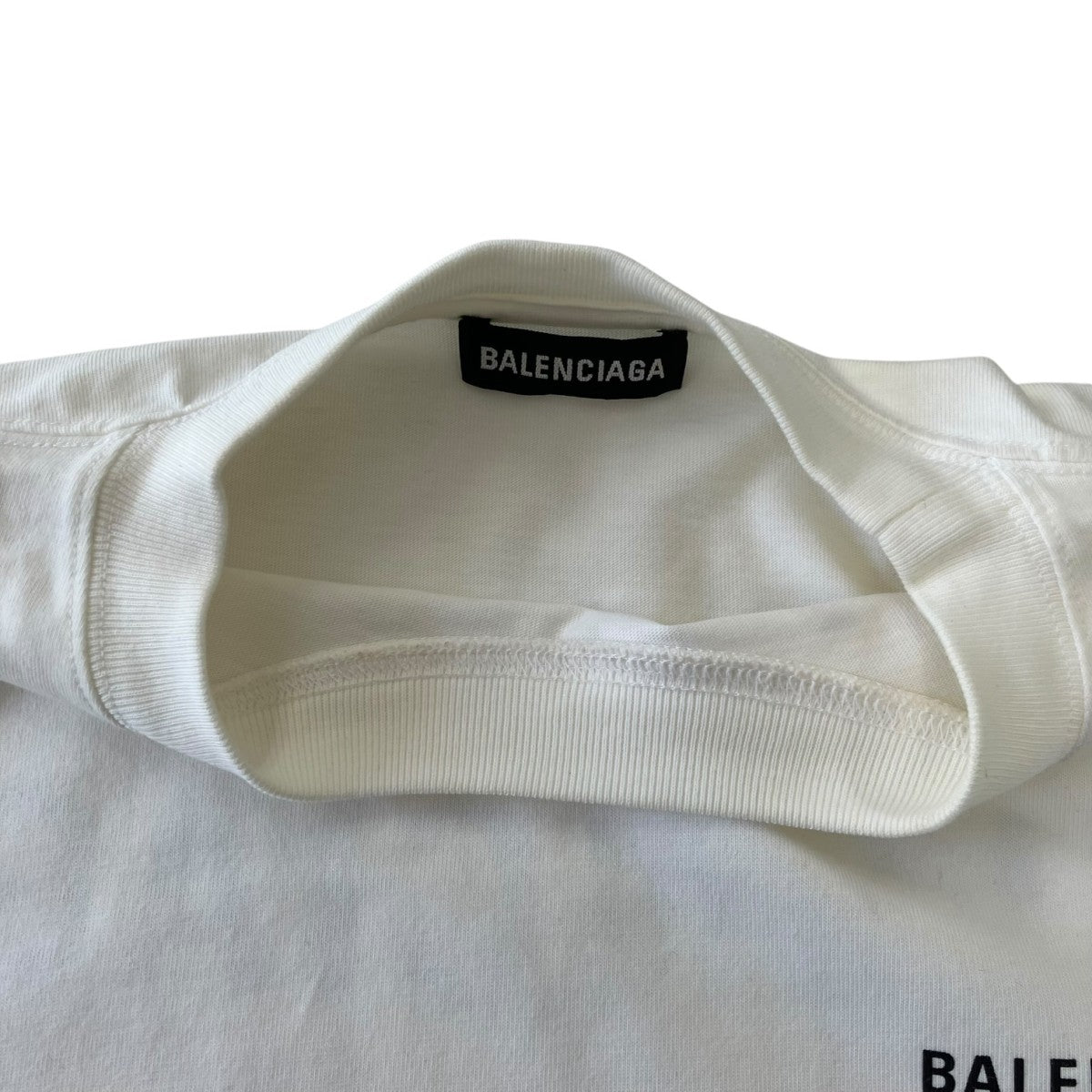 BALENCIAGA バックロゴプリントTシャツ612966 TIVG5 古着・中古-4枚目のアイテム画像