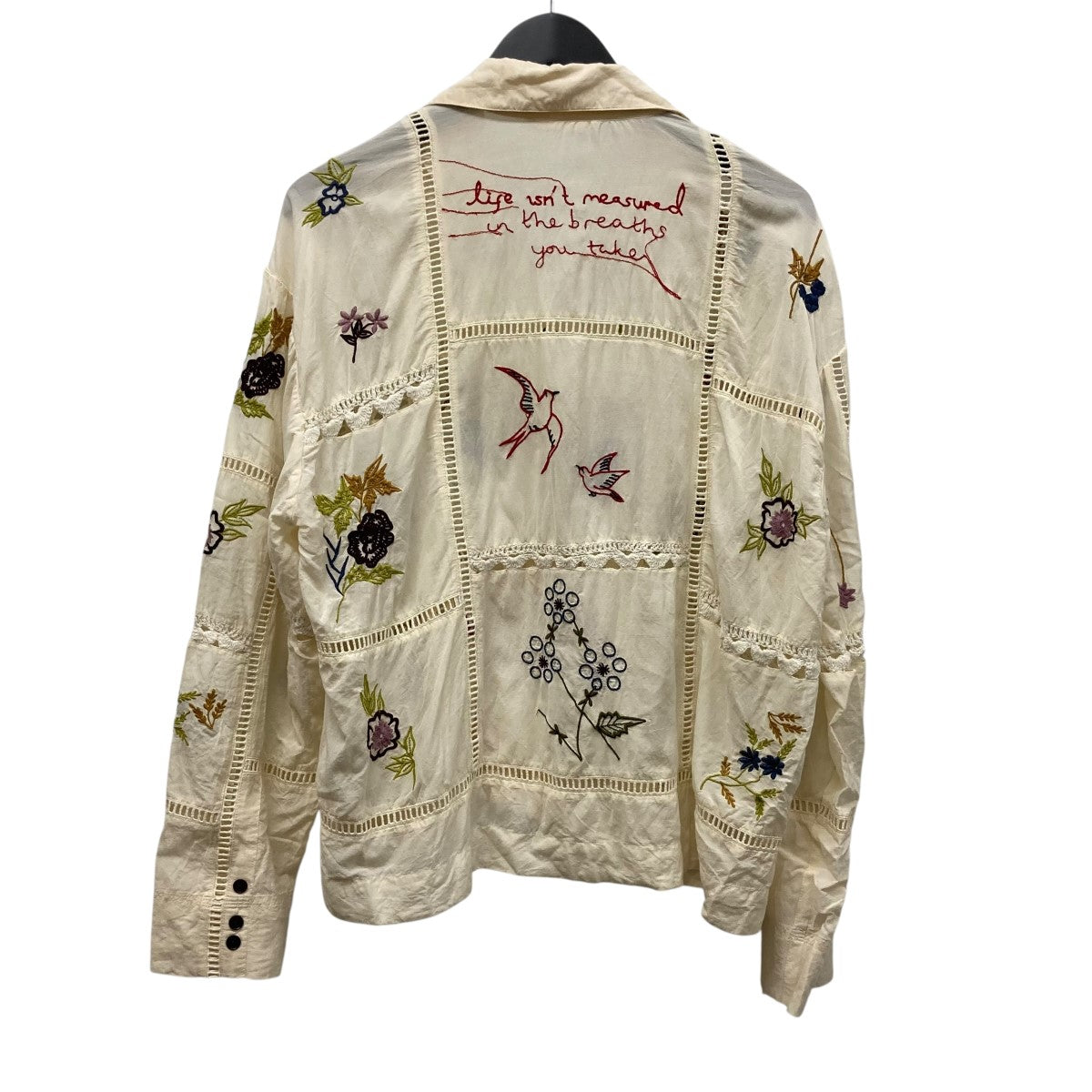 【todayful】エンブロイダリー　パッチワーク　シャツ【中古品】 todayful】エンブロイダリー パッチワーク シャツ【中古品】