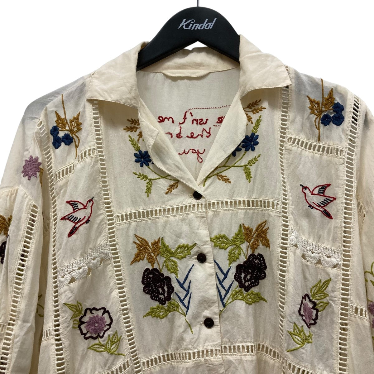 【todayful】エンブロイダリー　パッチワーク　シャツ【中古品】 TODAYFUL(トゥデイフル) エンブロイダリーパッチワークシャツ