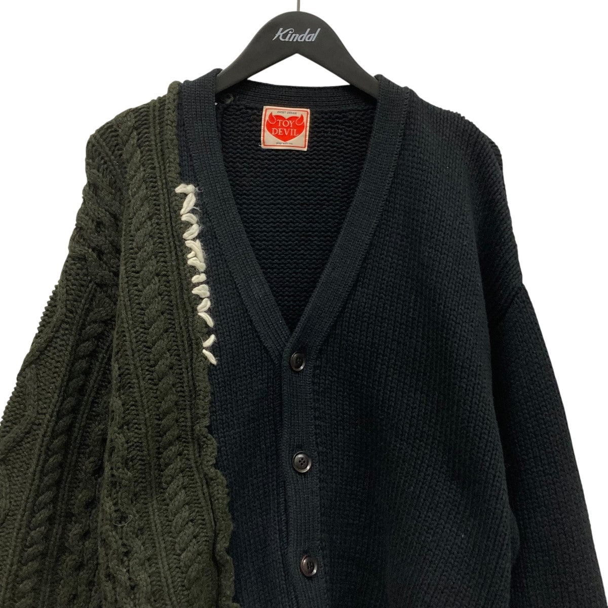 PERVERZE カーディガン　ブラック PERVERZE/パーバーズ】20SS Crash wide knit cardigan【買取入荷