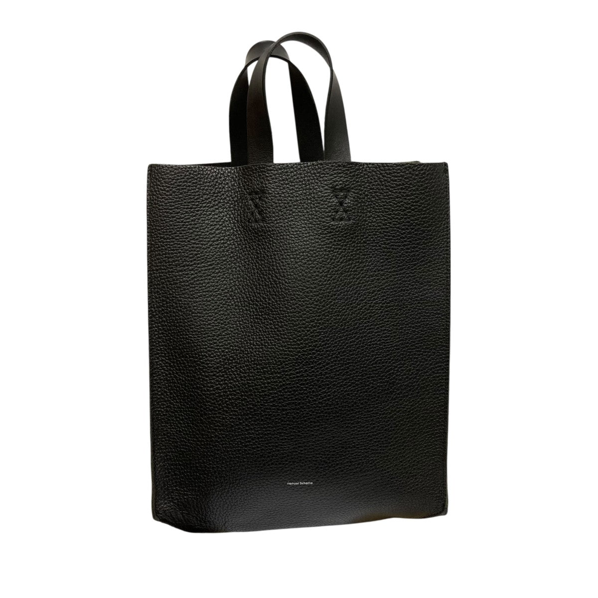 エンダースキーマ　黒レザートートバッグ Hender Scheme(エンダースキーマ) レザートートバッグ ブラック