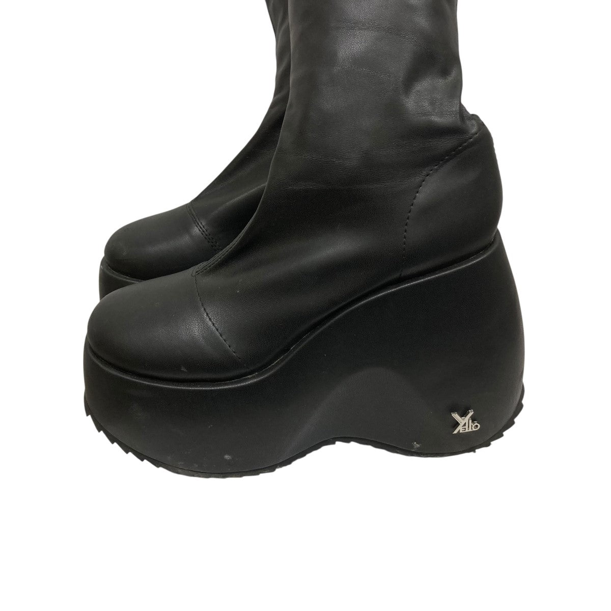 イエロ　厚底ブーツ YELLO(イエロ) 厚底ロングブーツ ブラック サイズ 2XL｜【公式