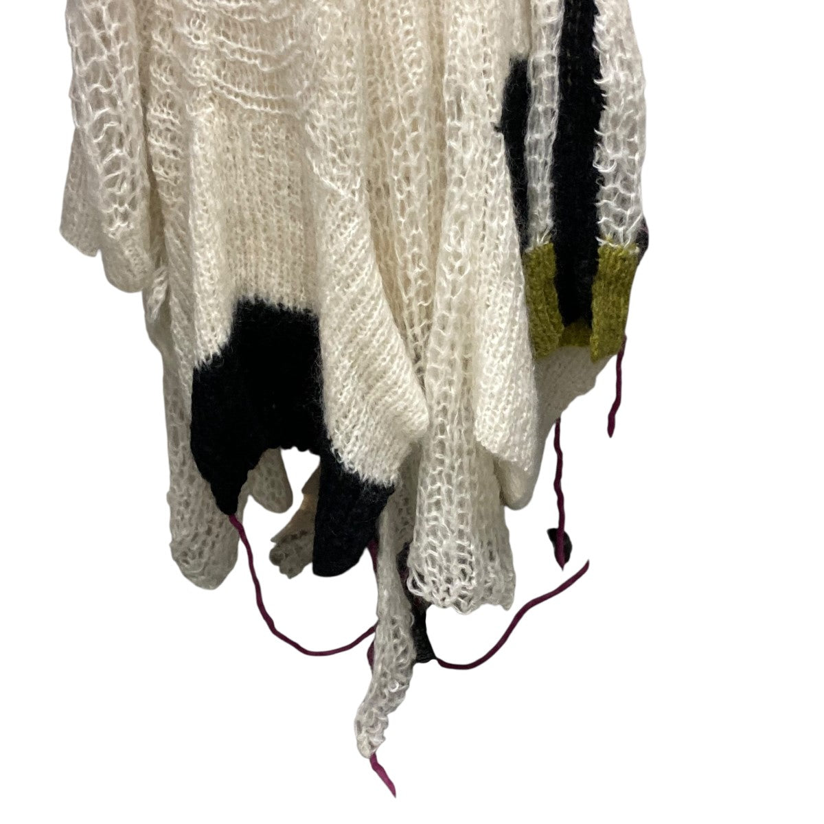 sacai(サカイ) モヘアニットワンピース24-07565 24-07565 ホワイト