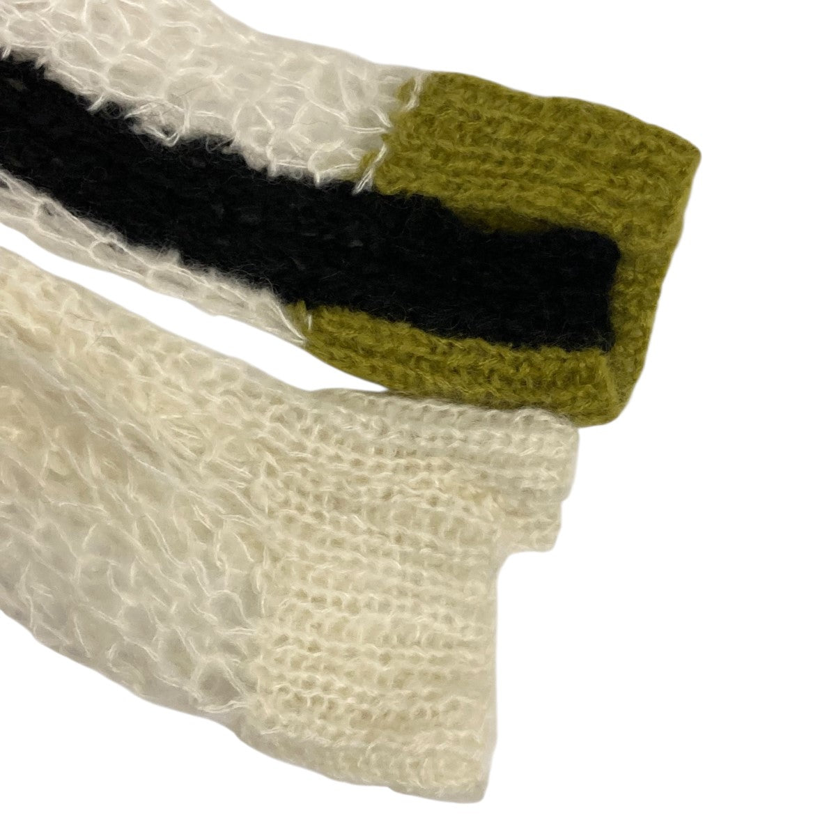 sacai(サカイ) モヘアニットワンピース24-07565 24-07565 ホワイト