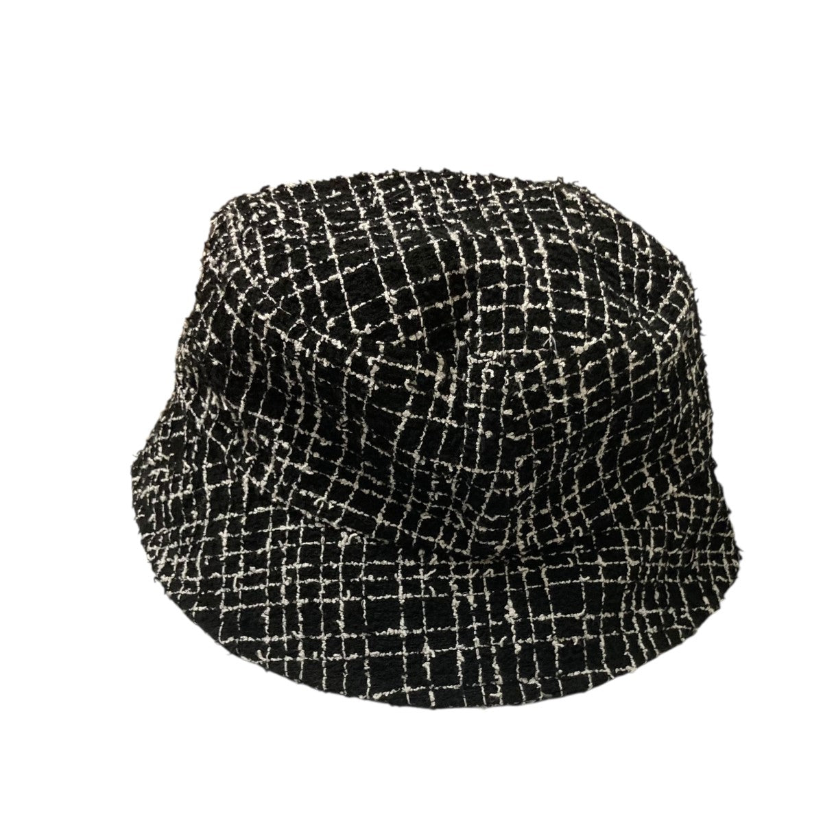CHANEL ブラック バケットハット Mサイズ CHANEL(シャネル) ツイードバケットハット ブラック サイズ M